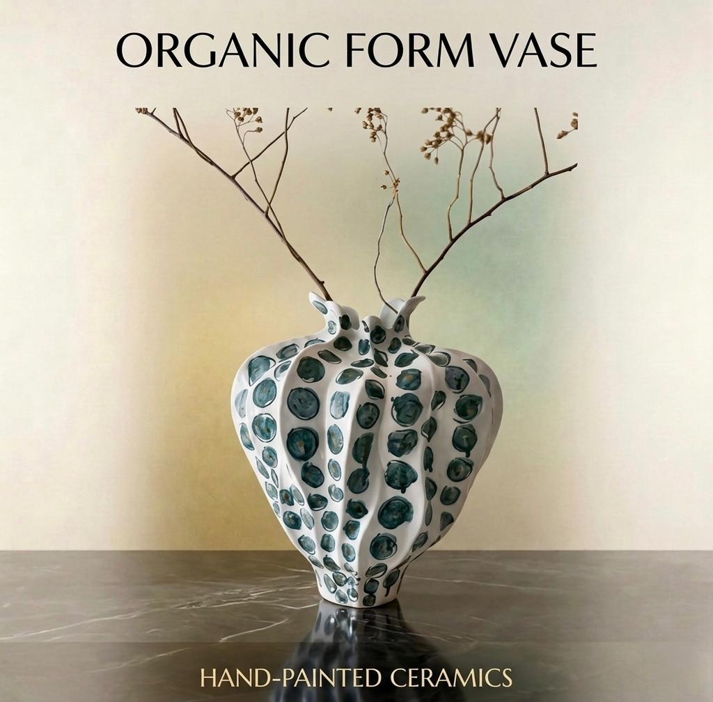 فاز ابيض مرقط اخضر منحني